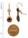 Elegant Bohemian garnet drop earrings
