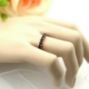 Bohemian set all around garnet eternity ring