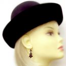 # Vintage garnet earrings w/14ct gold wires Victorian style