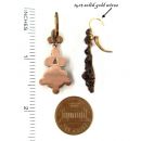 # Vintage garnet earrings w/14ct gold wires Victorian style