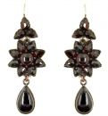 Vintage garnet star earrings w/14ct gold wires