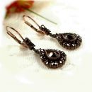 Original Bohemian garnet drop earrings