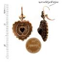 Big Vintage garnet heart earrings