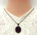 Vintage garnet pendant Victorian style