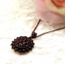 Vintage garnet pendant Victorian style