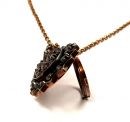 Vintage garnet pendant Victorian style