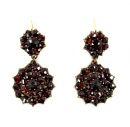 Vintage garnet earrings w/14ct gold wires Victorian style