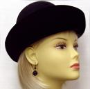 Vintage round garnet cabouchon earrings