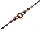 Bohemian garnet bracelet with shell cameo