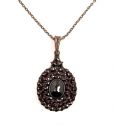 *Large oval Bohemian garnet pendant