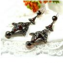 Gorgeous Bohemian garnet earrings w/14ctgold wires    ГРАНАТ 622WFL