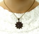 Vintage garnet pendant Victorian style