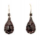 Large Bohemian garnet drop earrings