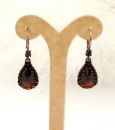 Large Bohemian garnet drop earrings
