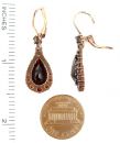 Large Bohemian garnet drop earrings