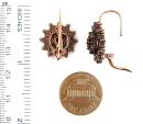 Bohemian garnet star earrings/-boutons
