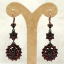 Oval Bohemian garnet pending earrings