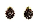 Vintage garnet earclips in Victorian style