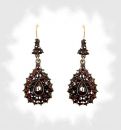 Larger Bohemian garnet drop earrings