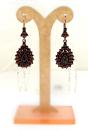 Larger Bohemian garnet drop earrings