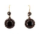 Pretty round Bohemian garnet earrings