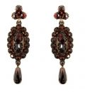 Vintage garnet earrings Victorian style