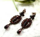 Vintage garnet earrings Victorian style