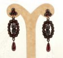 Vintage garnet earrings Victorian style