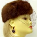 Impressive large round Bohemian garnet earrings w/14ct gold wires