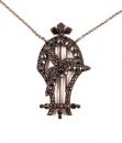 Bohemian garnet Art Nouveau style necklace
