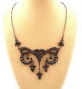 Original Bohemian garnet necklace i Art Nouveau style