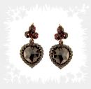 Vintage garnet earrings w/14ct gold wires Victorian style