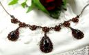 Vintage garnet necklace Victorian style