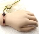 Vintage garnet love heart bangle