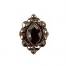 Bohemian garnet marquis shaped ring