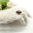 Bohemian garnet marquis shaped ring