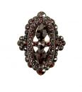 Big floral Bohemian garnet ring
