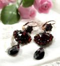 Vintage garnet earrings Victorian style