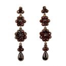 Vintage garnet earrings w/14ctgold studs Victorian style