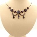 Bohemian garnet festoon necklace