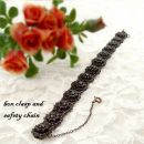 Interesting Bohemian garnet bracelet in Sterling rosegoldplated 8 inch length
