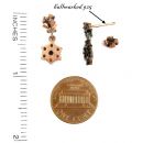 Sweet Bohemian garnet flower earrings