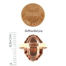 Bohemian garnet ring with oval cabouchon size 9