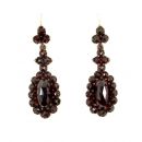 Oval Vintage garnet earrings w/14ct gold wires