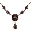 Vintage garnet necklace Victorian style