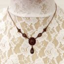 Vintage garnet necklace Victorian style