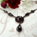 Vintage garnet necklace Victorian style