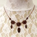 Vintage garnet necklace Victorian style