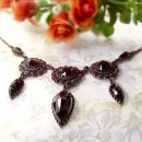 Vintage garnet necklace Victorian style