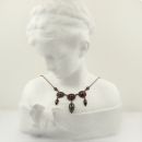Vintage garnet necklace Victorian style